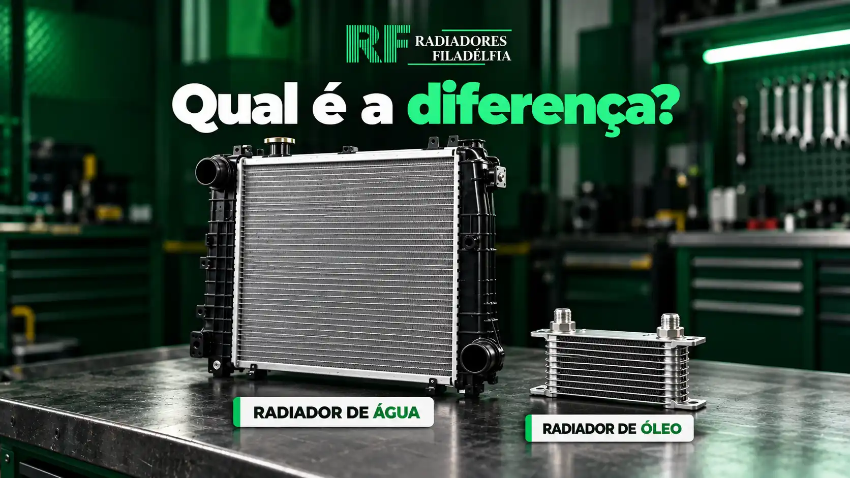 Qual a diferença entre radiador de água e radiador de óleo?